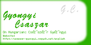 gyongyi csaszar business card